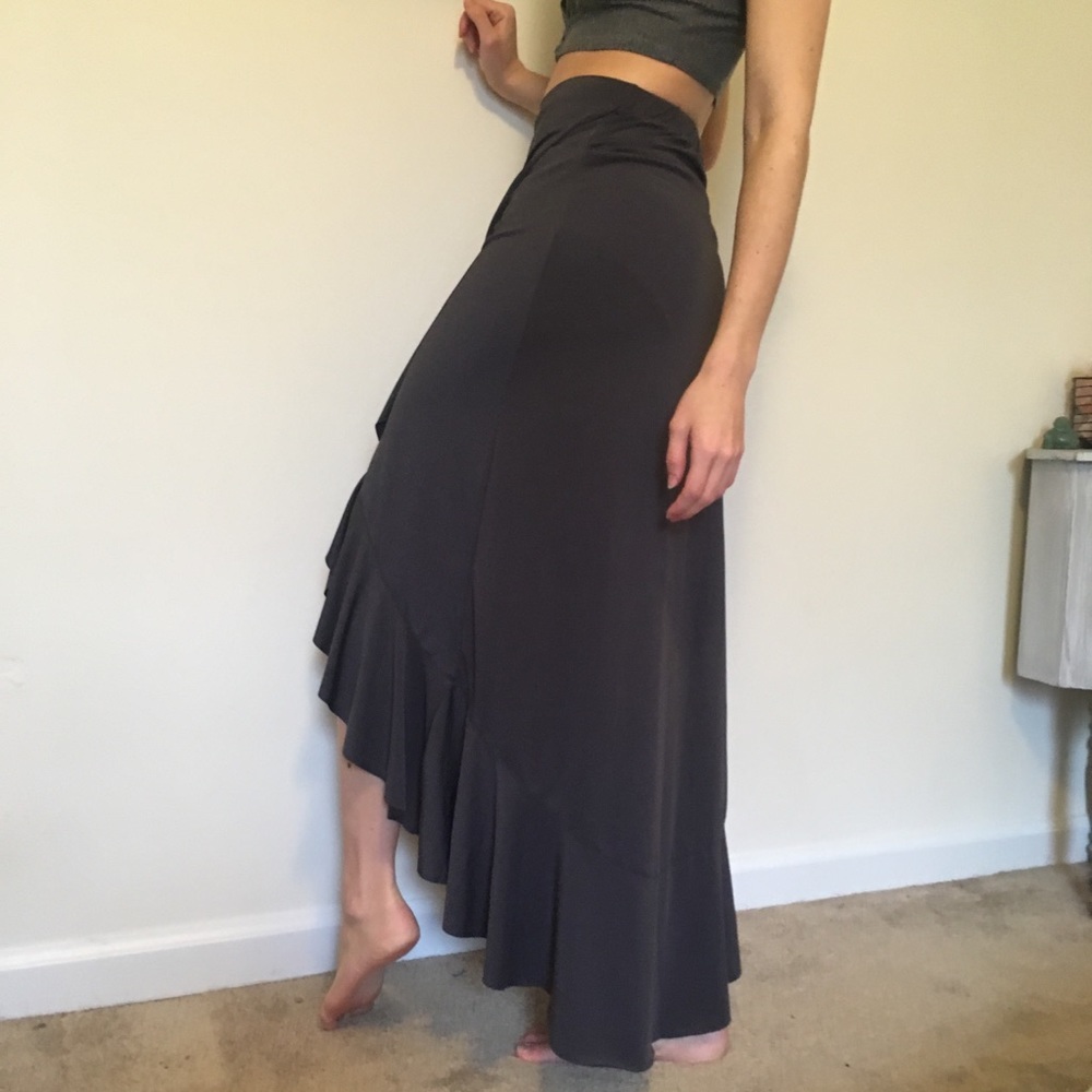Grey Mermaid Maxi Skirt